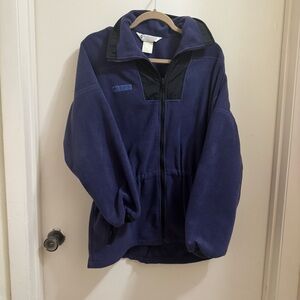 Columbia Fleece‎ Jacket Blue Black Zip Up Pockets Active Wear Sport Medium